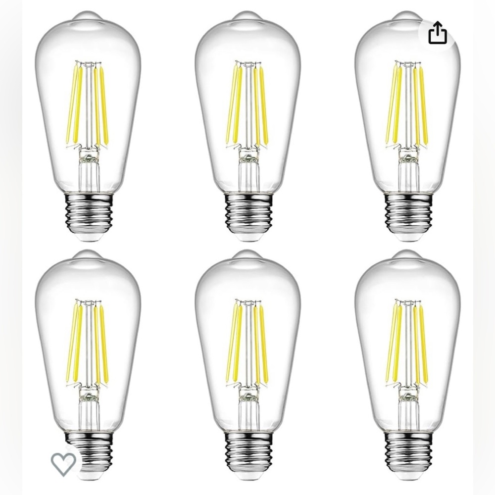 Ascher Vintage LED Edison Bulbs 4000k Natural Daylight White